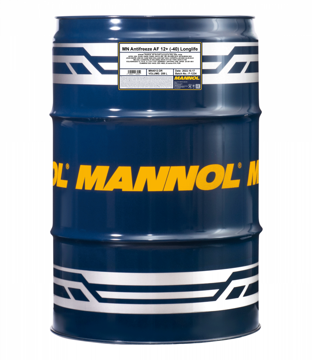 Mannol Antifreeze AF12+ (-40 °C) Longlife 4012 - 208L